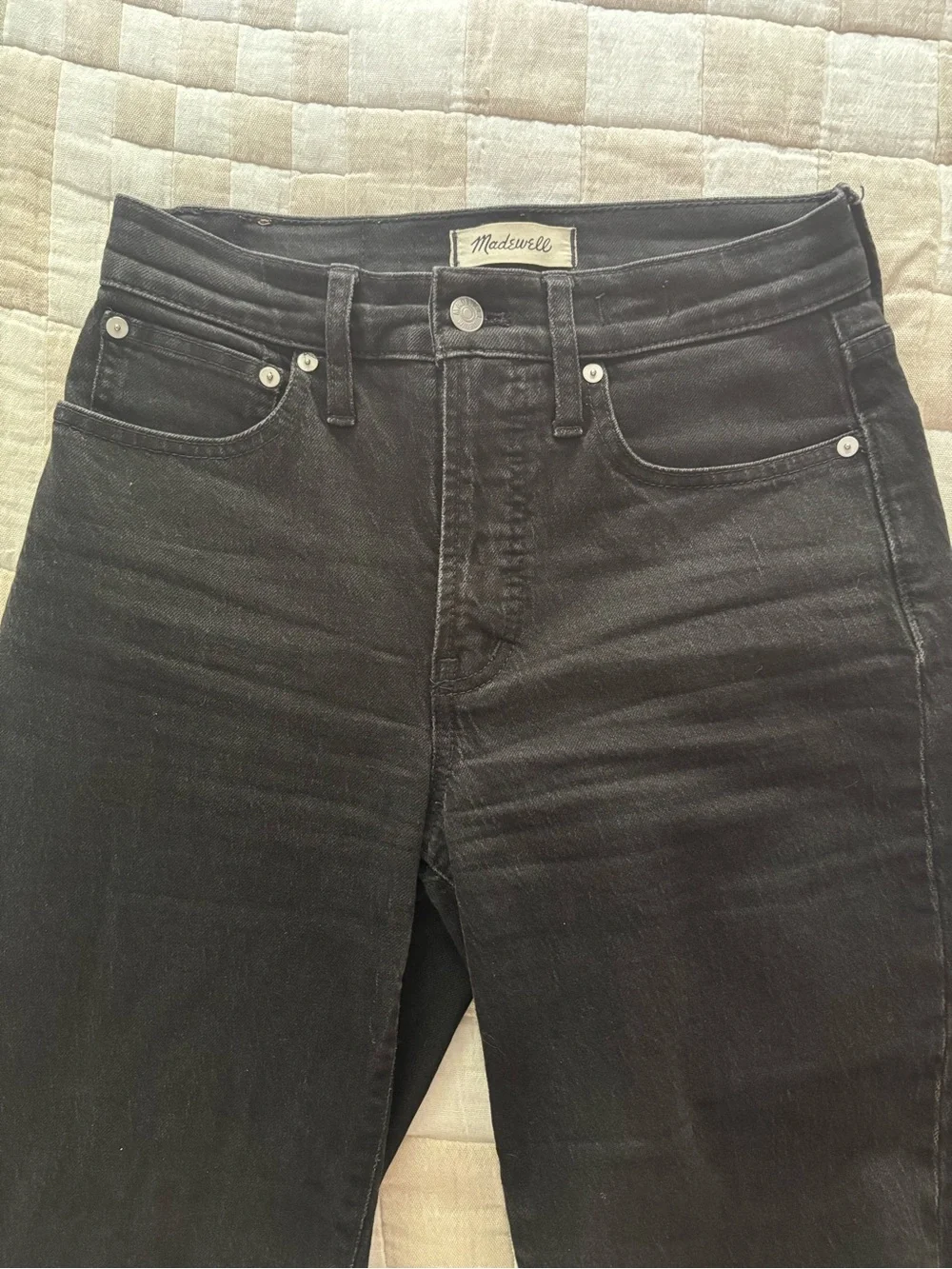 [Madewell] Black The Perfect Vintage Wide-Leg Jean